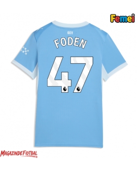 Manchester City Phil Foden #47 Tricou Fotbal Replică 2026-27 Femei Acasa Manchester City Phil Foden #47 Tricou Fotbal Replică 2026-27 Femei Acasa